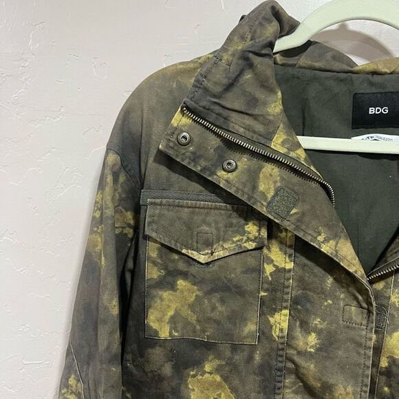 Urban Outfitters BDG Georgie Army Green Camo Surplus Hood Jacket Coat S - Picture 2 of 9